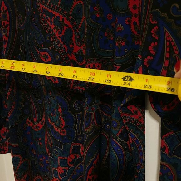 Lauren Ralph Lauren Floral Multicolor Paisley Top Sz XXL - Picture 6 of 10